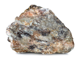 Rock stone isolated on white background with clipping path