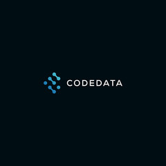 code data technology logo design