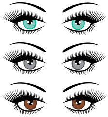 vector beautiful eyes