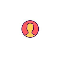 User icon design. Essential icon vector design