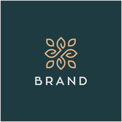 abstract flower logo design