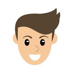 Man smiling face cartoon