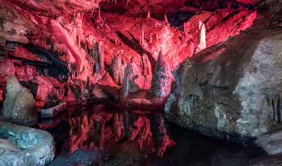 Pathway underground cave in forbidden cavers near sevierville tennessee