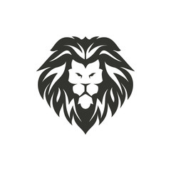Isolated lion symbol on white background.