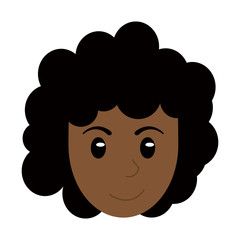 Woman face smiling cartoon