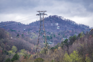 Obraz premium gatlinburg tennessee city in smoky mountains