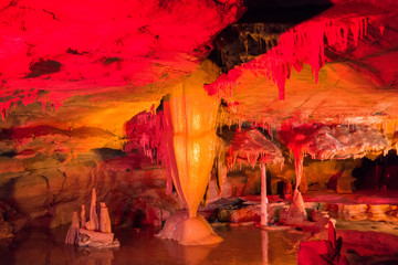 Pathway underground cave in forbidden cavers near sevierville tennessee