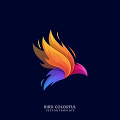 Abstract Bird Illustration Vector Template