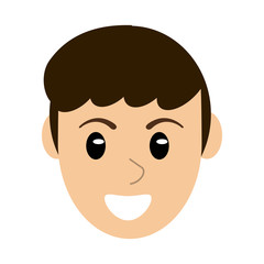 Man smiling face cartoon