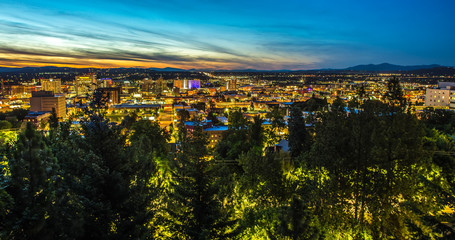 Panoramic View Spokane Washington Downtown City Skyline © digidreamgrafix