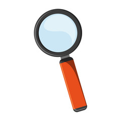 Magnifying glass symbol isolated