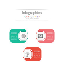 Infographic design elements for your business data with 3 options, parts, steps, timelines or processes. Vector Illustration.