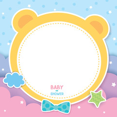 Baby shower bear frame