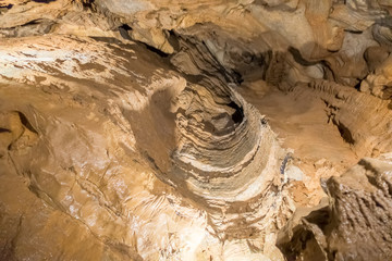 Pathway underground cave in forbidden cavers near sevierville tennessee