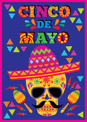 cinco-de-mayo-skull-poster
