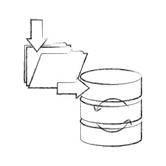 data center disks with folder isolated icon