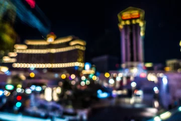 Printed roller blinds Las Vegas las vegas city streets and lights bokeh defocused effect