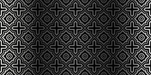 Seamless Geometrical Texture. Vector Illustration. For Design, Wallpaper, Fashion, Print. Charcoal silver color