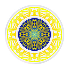 Mandala Ornament. Vector Illustration. For Wedding, Bridal, Valentine's Day, Greeting Card Invitation. Oriental Pattern. Indian, Moroccan, Mystic, Ottoman Motifs. Anti-Stress Therapy Pattern