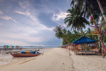 Fototapeta na wymiar Wonderful beach at batam bintan indonesia