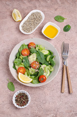 Salad of raw vegetables