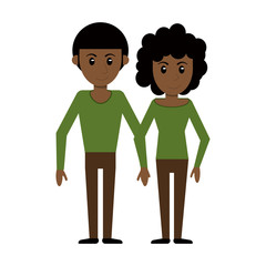 Couple boyfriend and girlfriend cartoon