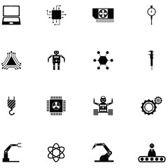 robot icon set