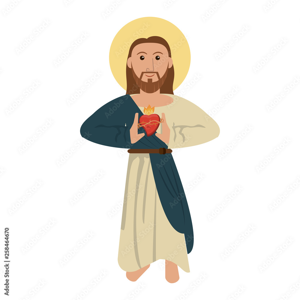 Wall mural jesuschrist man cartoon