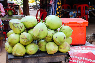 Market with different goods in Kambodzhii Ankor Bat.