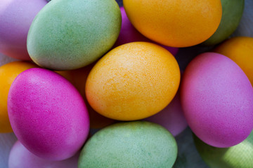 Egg. Painted Easter eggs for Christian holiday