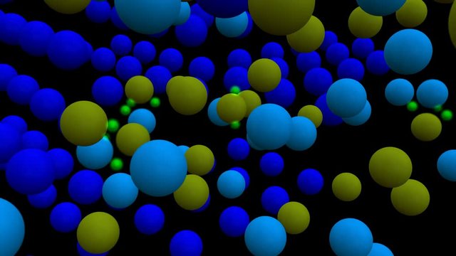 Nuclear fission of uranium - chain reaction with alpha matte.