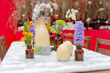 Ostern, romantische Tischedekoration