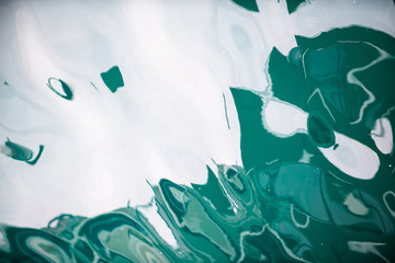 Beautiful reflection of the details of yachts in the port of Los Gigantes. Tenerife. Canary...