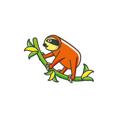 sloth animal isolated icon