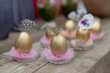 Ostern, schöne Tischdekoration, romantisch