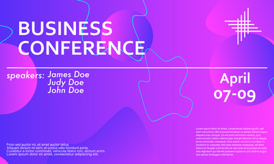 Business conference invitation design template