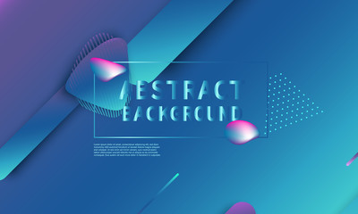 Fluid shape composition. Abstract cover design.