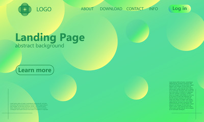 Website landing page. Geometric background.