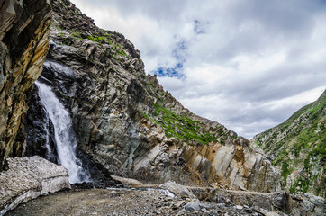 Waterfall in the mountains-Himalayas