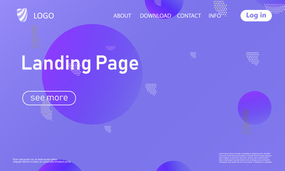 Landing page. Geometric background.