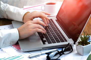 Accounting. Items for doing business in the office in the composition.