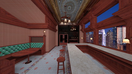 Naklejka premium レストラン