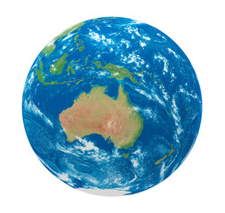 Planet Earth Australia View Isolated