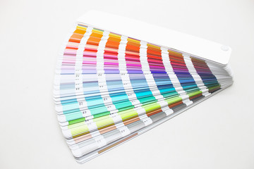 Spread open pantone book