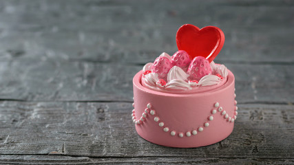 Beautiful jewelry box on a black table. Minimalist.