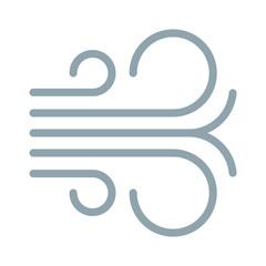 Weather forecast colorful icon. Flat wind symbol isolated on white background. Vector illustration EPS10.