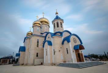 The famous Russian style orthodox church  at the village Episkopio of in Cyprus
