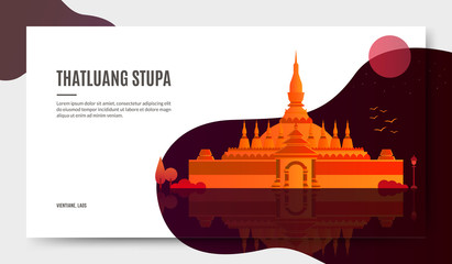 Thatluang stupa travelling attraction of Laos