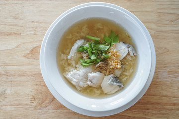 Porridge with fish