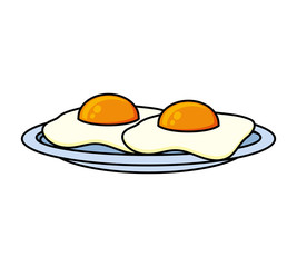 delicious eggs frieds food icon